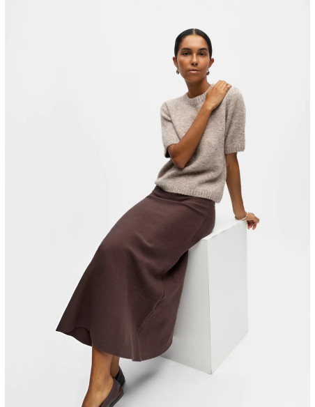 OBJREYNARD HW LONG SKATER SKIRT