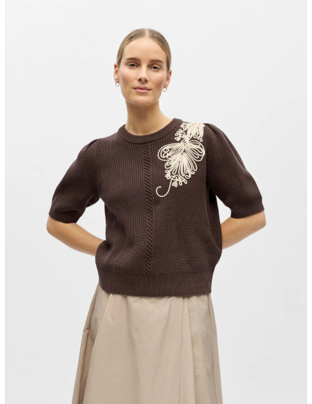 OBJSTAR SS RE KNIT PULLOVER