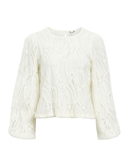 OBJLUCIE LS RE O-NECK TOP