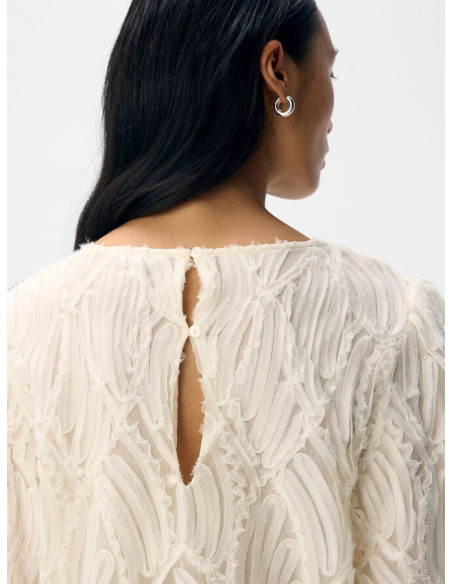 OBJLUCIE LS RE O-NECK TOP