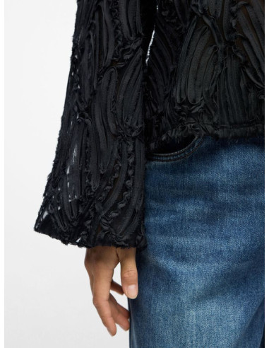 OBJLUCIE LS RE O-NECK TOP