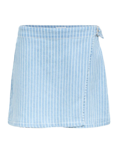 OBJSANNI MW SHORT DENIM SKIRT