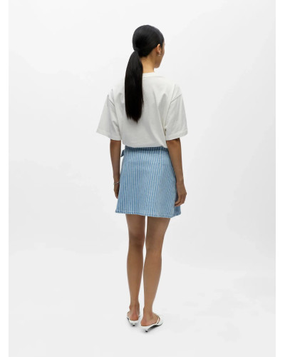 OBJSANNI MW SHORT DENIM SKIRT 2
