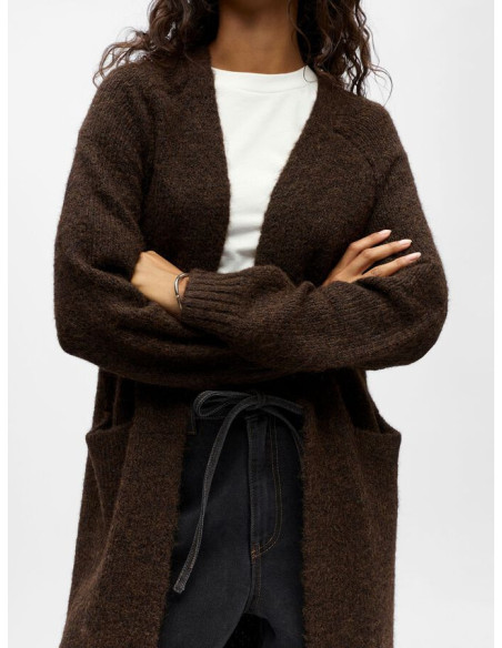 OBJMILU LS LO LONG KNIT CARDIGAN
