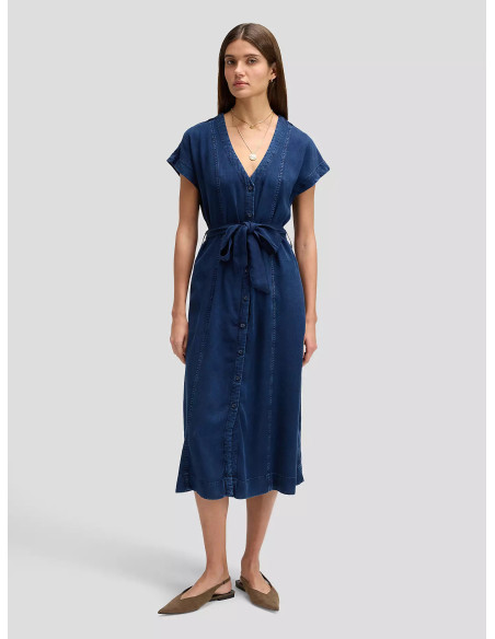 LEE BELTED MIDI DRESS