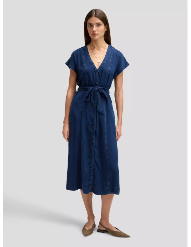 LEE BELTED MIDI DRESS