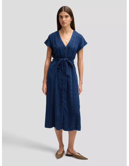 LEE BELTED MIDI DRESS