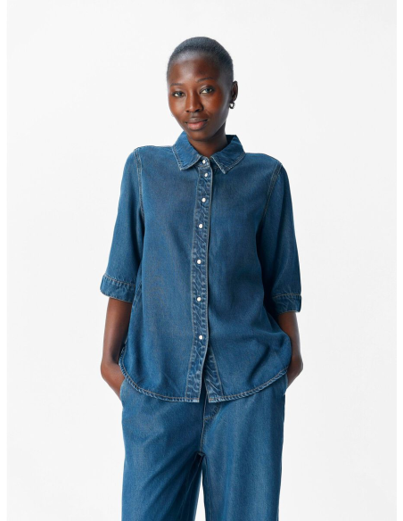 OBJFRAME RE DENIM TOP