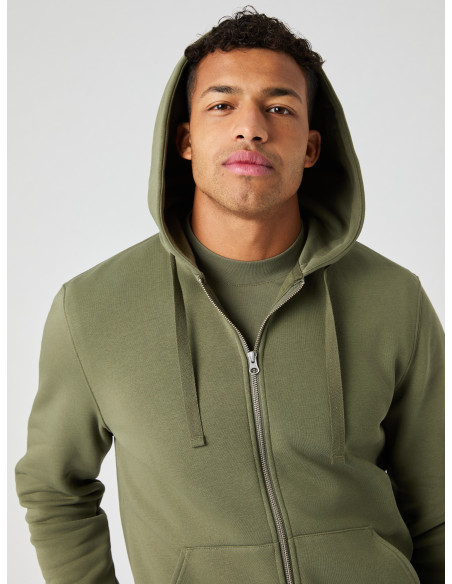 BORG CENTRE ZIP HOODIE