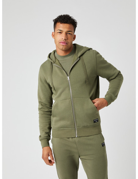 BORG CENTRE ZIP HOODIE