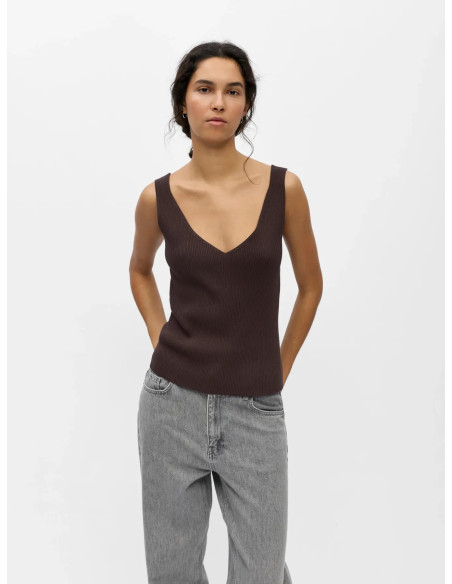 OBJKUNI TESS SINGLET KNIT TOP