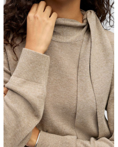OBJTHESS LS RE BOW KNIT PULLOVER 2