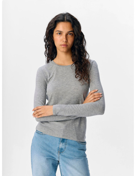 OBJZOFIA SLI LS O-NECK TOP