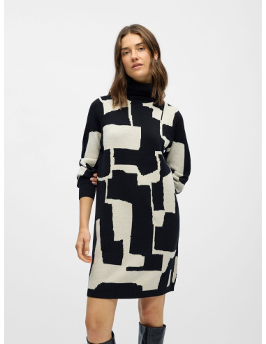 OBJRAY LS ROLLNECK DRESS