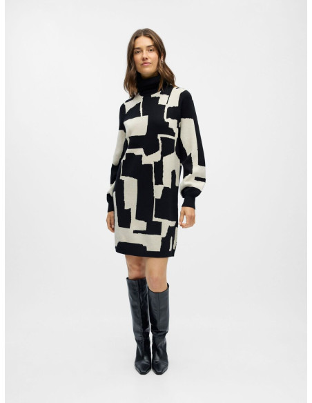 OBJRAY LS ROLLNECK DRESS
