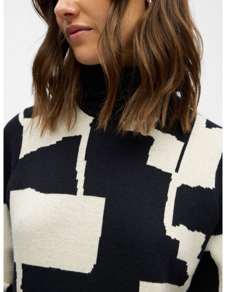 OBJRAY LS ROLLNECK DRESS