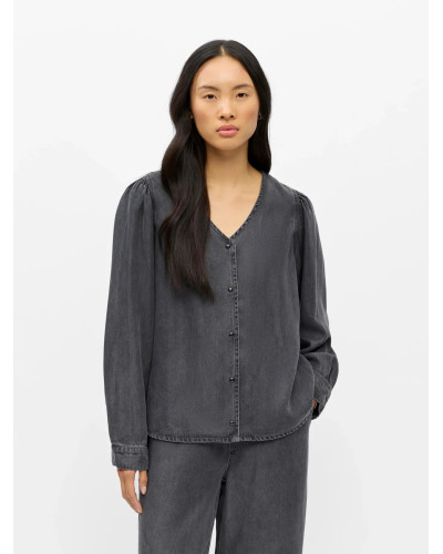 OBJFRAME RE LS V-NECK TOP