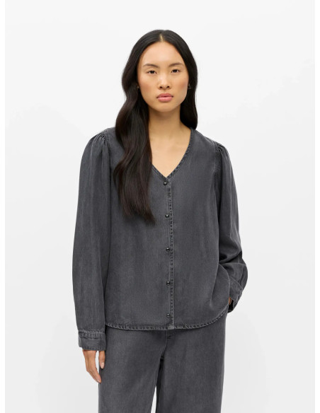 OBJFRAME RE LS V-NECK TOP