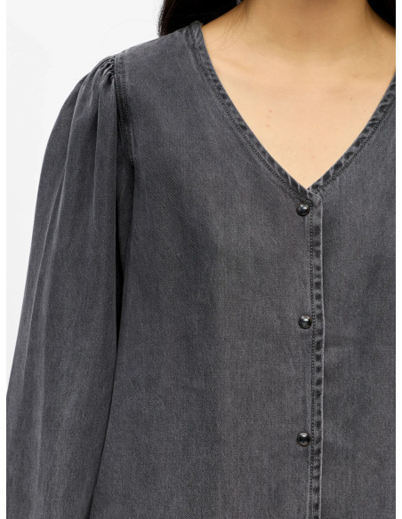 OBJFRAME RE LS V-NECK TOP