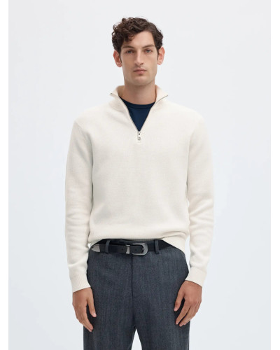 SLHDANE LS KNIT STRUCTURE HALF ZIP