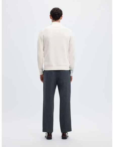 SLHDANE LS KNIT STRUCTURE HALF ZIP