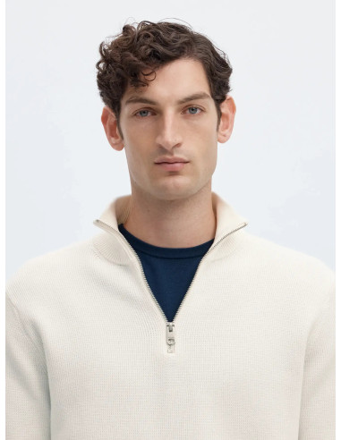 SLHDANE LS KNIT STRUCTURE HALF ZIP