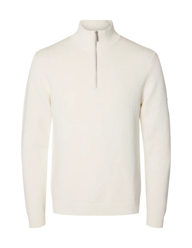 SLHDANE LS KNIT STRUCTURE HALF ZIP