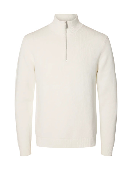 SLHDANE LS KNIT STRUCTURE HALF ZIP