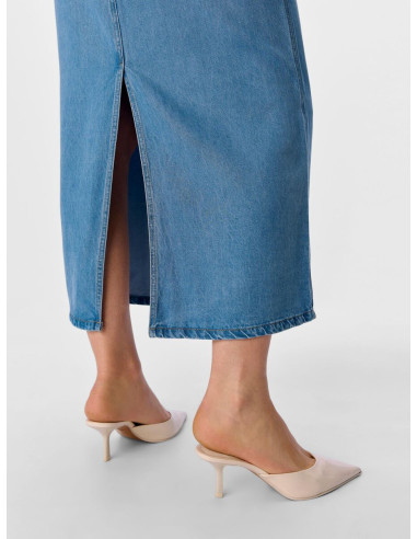 OBJFRAME LONG DENIM SKIRT