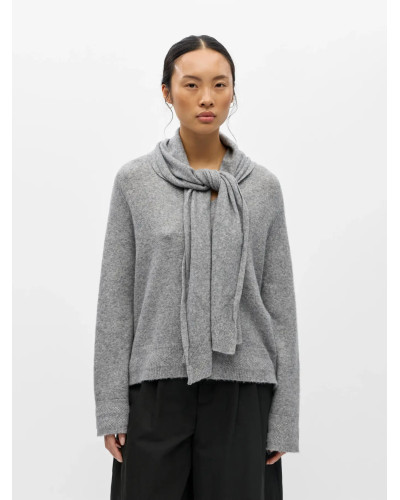 OBJCHUMA LS SCARF PULLOVER 2