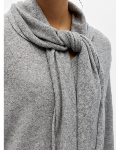 OBJCHUMA LS SCARF PULLOVER