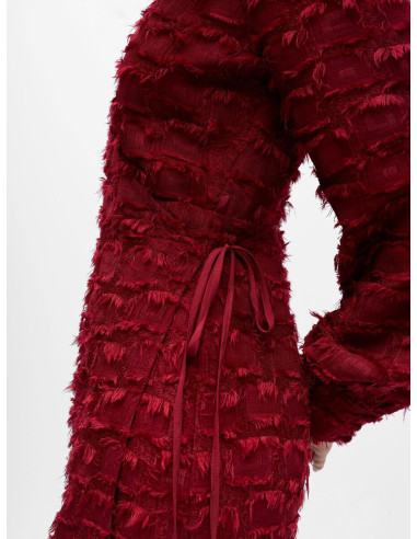 OBJDARIA LS RE SHORT WRAP DRESS