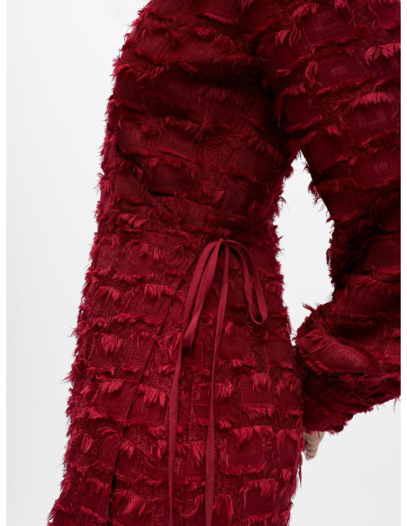 OBJDARIA LS RE SHORT WRAP DRESS