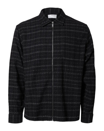 SLHJAMES CHECKS ZIP OVERSHIRT