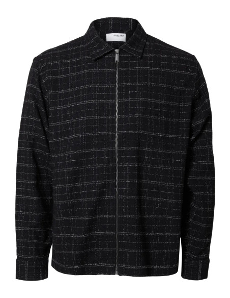 SLHJAMES CHECKS ZIP OVERSHIRT