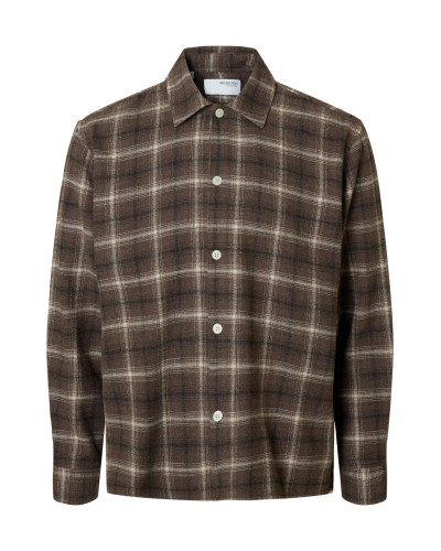 SLHRLXEDWIN CHECK LIGHT OVERSHIRT