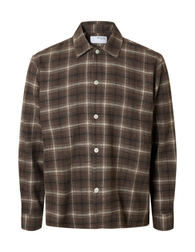 SLHRLXEDWIN CHECK LIGHT OVERSHIRT