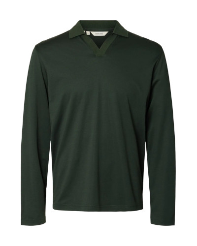 SLHFAVE SPLIT NECK LS POLO