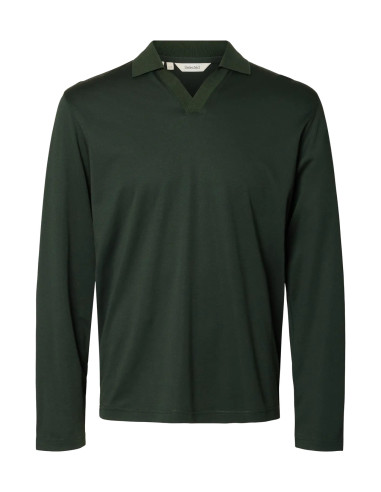 SLHFAVE SPLIT NECK LS POLO