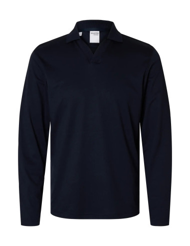 SLHFAVE SPLIT NECK LS POLO