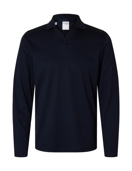SLHFAVE SPLIT NECK LS POLO