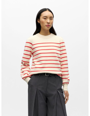 OBJREYNARD LS RE PUFF SLEEVE KNIT
