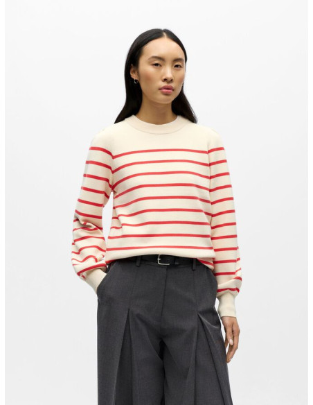 OBJREYNARD LS RE PUFF SLEEVE KNIT