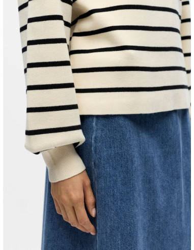 OBJREYNARD LS RE PUFF SLEEVE KNIT