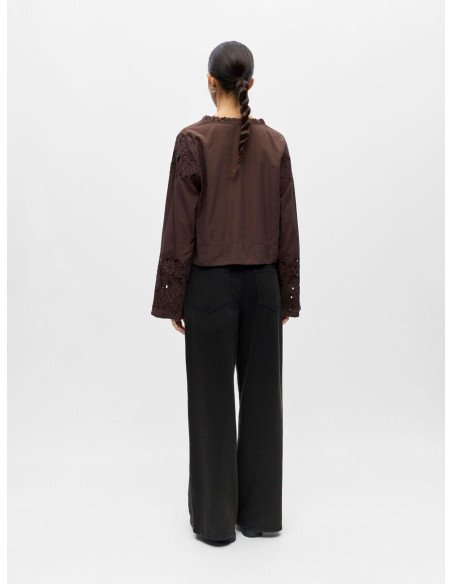 OBJILSA YUI LS RE V-NECK TOP