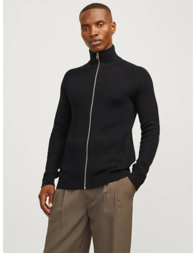 JJPANNEL KNIT ZIP CARDIGAN